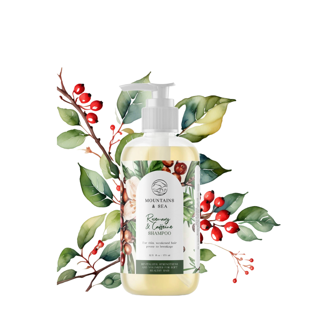 迷迭香和咖啡因洗髮精